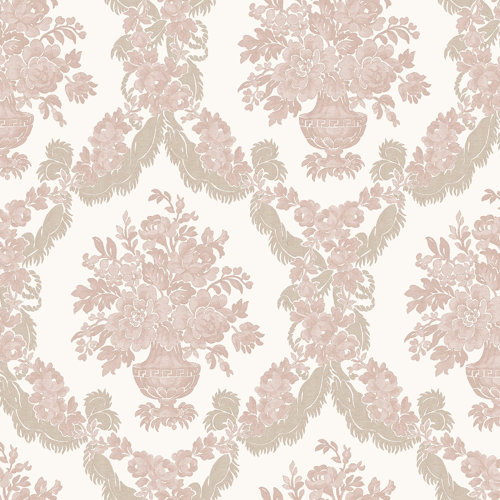 Galerie Wallcoverings Italian Classics 4 Floral Baroque Damask 3D Embossed Wallpaper Roll Perigold